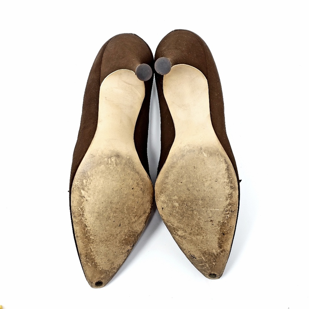 Vintage Flings Brown Suede Heel, Size 6.5 - Picture 6 of 8